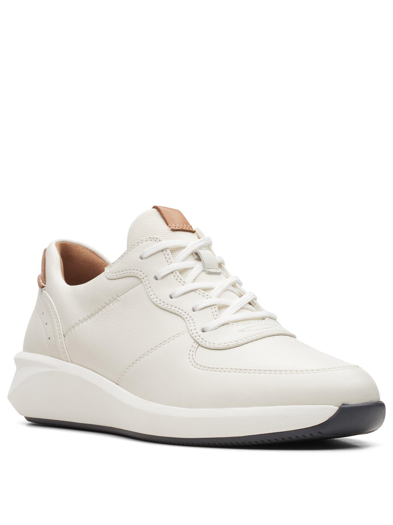 clarks slip on trainers