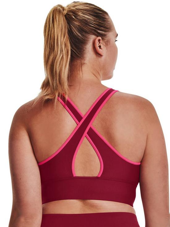 stillFront image of under-armour-crossback-long-line-bra-pink