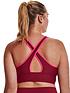  image of under-armour-crossback-long-line-bra-pink