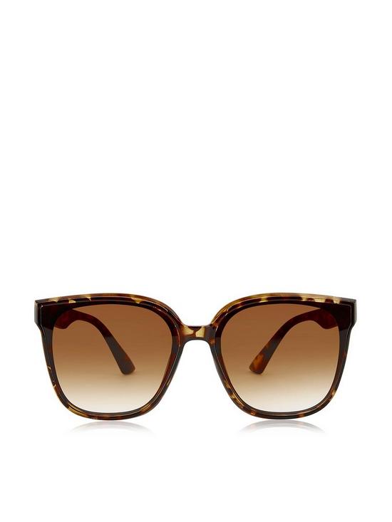 front image of katie-loxton-square-sunglasses--brown-tortoiseshell