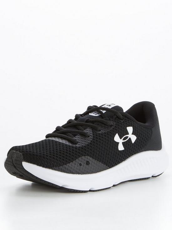 stillFront image of under-armour-charged-pursuit-3-trainers-blackwhite