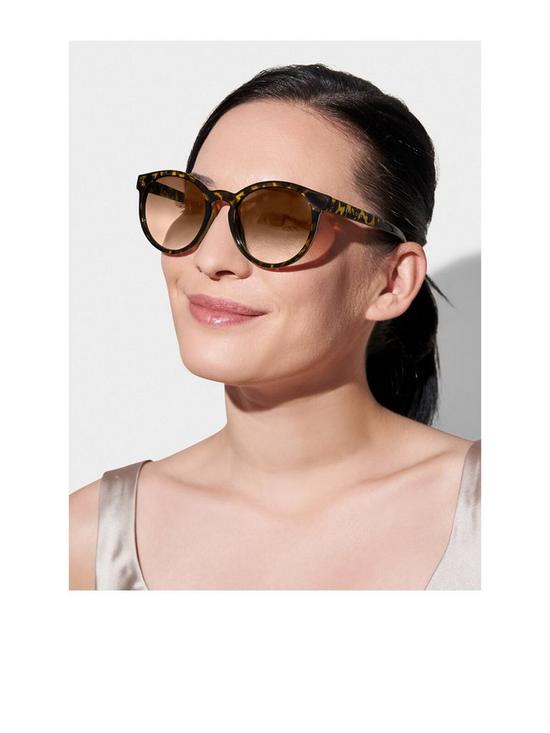 front image of katie-loxton-geneva-sunglasses-tortoiseshell