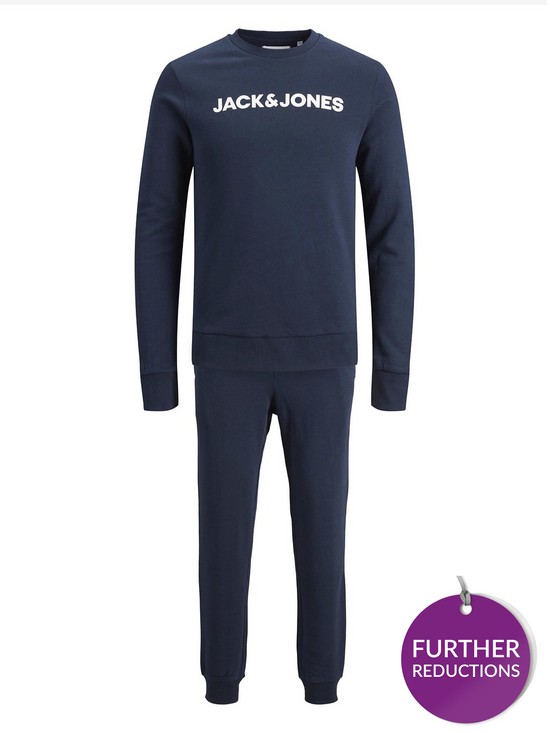 front image of jack-jones-junior-boys-lounge-set-navy-blazer