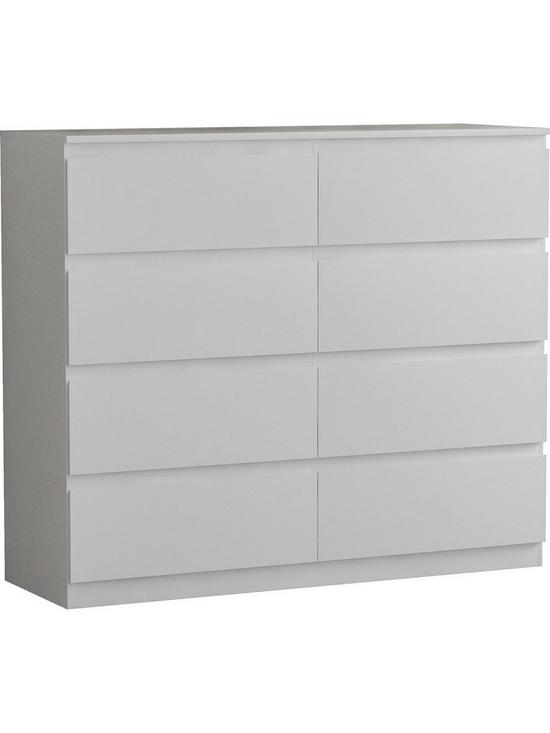 front image of vida-designs-denver-8-drawer-chest-white