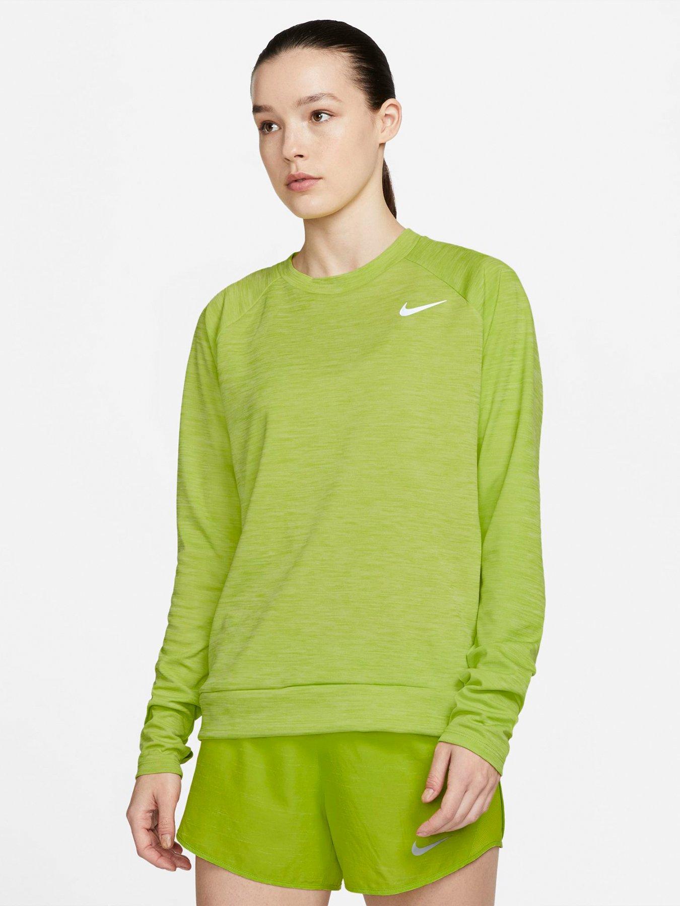 nike running long sleeve pacer in mint