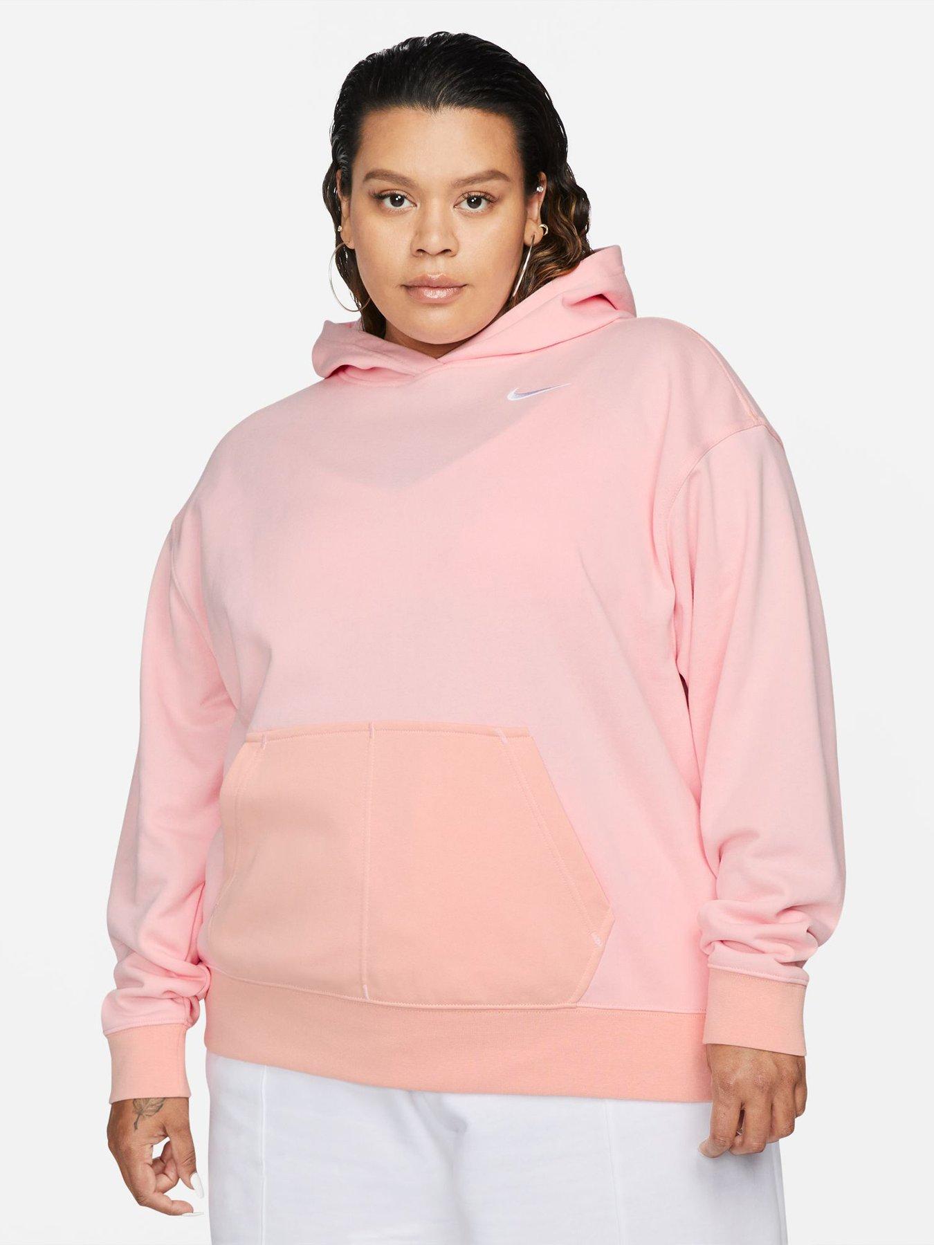 nike double futura overhead hoodie pink