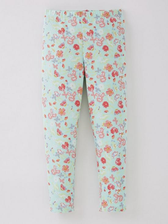 back image of mini-v-by-very-girls-5-pk-floral-leggings