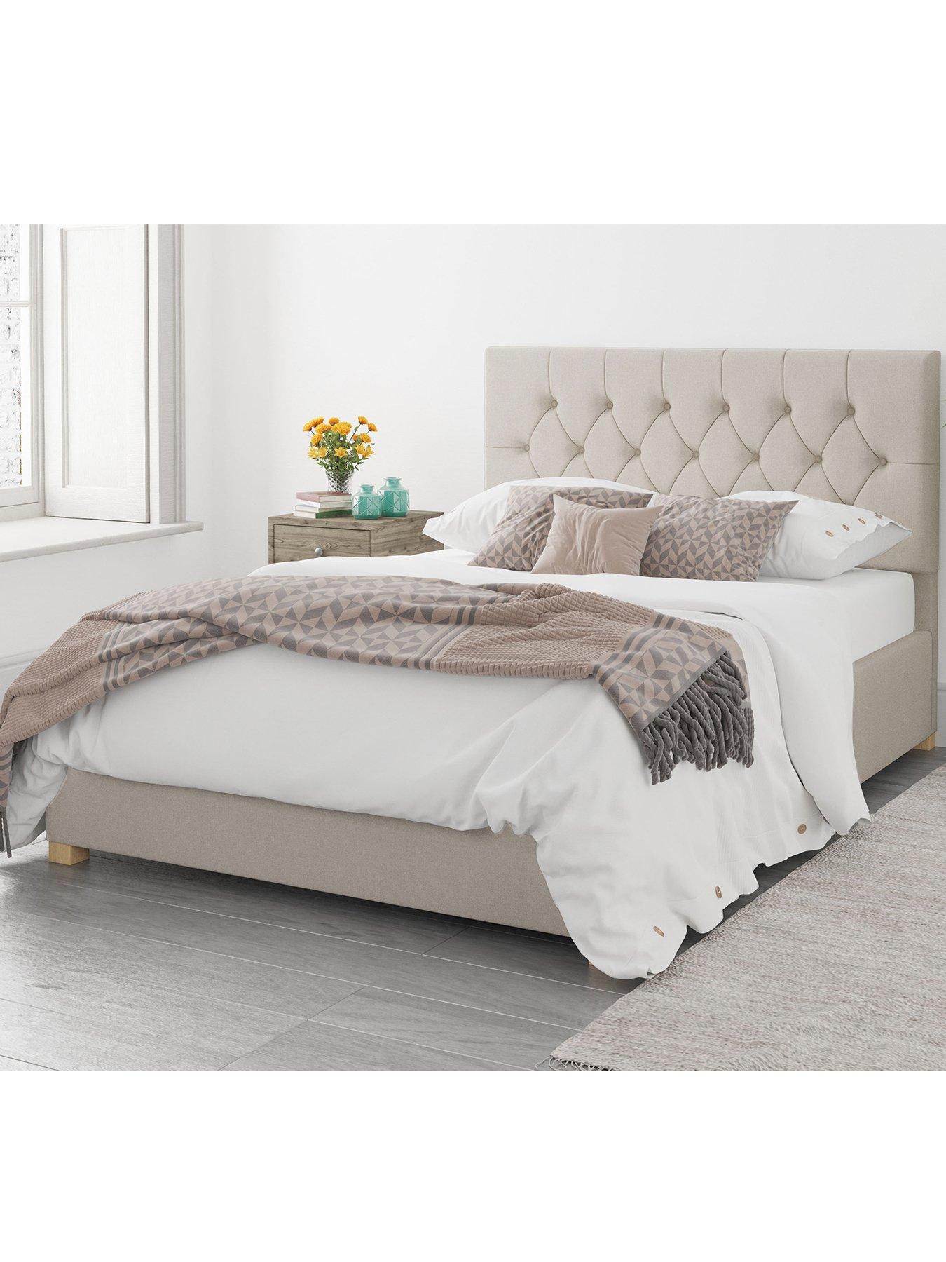 Olivier Linen Ottoman Storage Bed Frame