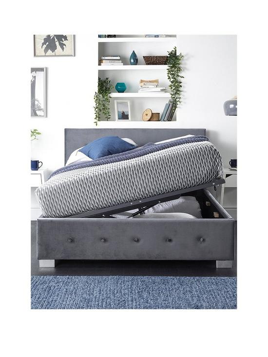 front image of aspire-plush-velvet-side-opening-single-bed