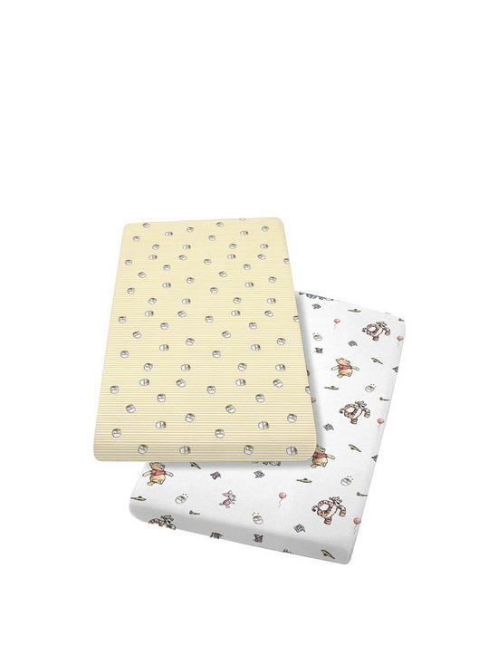 front image of disney-winnie-the-pooh-happy-pooh-cot-bed-fitted-sheet--2-pack