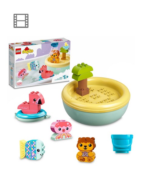 lego-duplo-bath-time-fun-animal-island-toy-10966nbsp--includes-4-animals-and-a-bucket