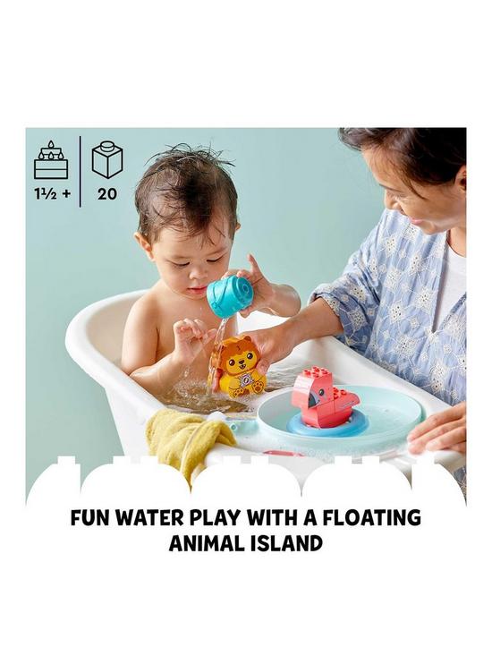 stillFront image of lego-duplo-bath-time-fun-animal-island-toy-10966nbsp--includes-4-animals-and-a-bucket
