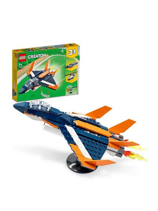 front image of lego-creator-supersonic-jet