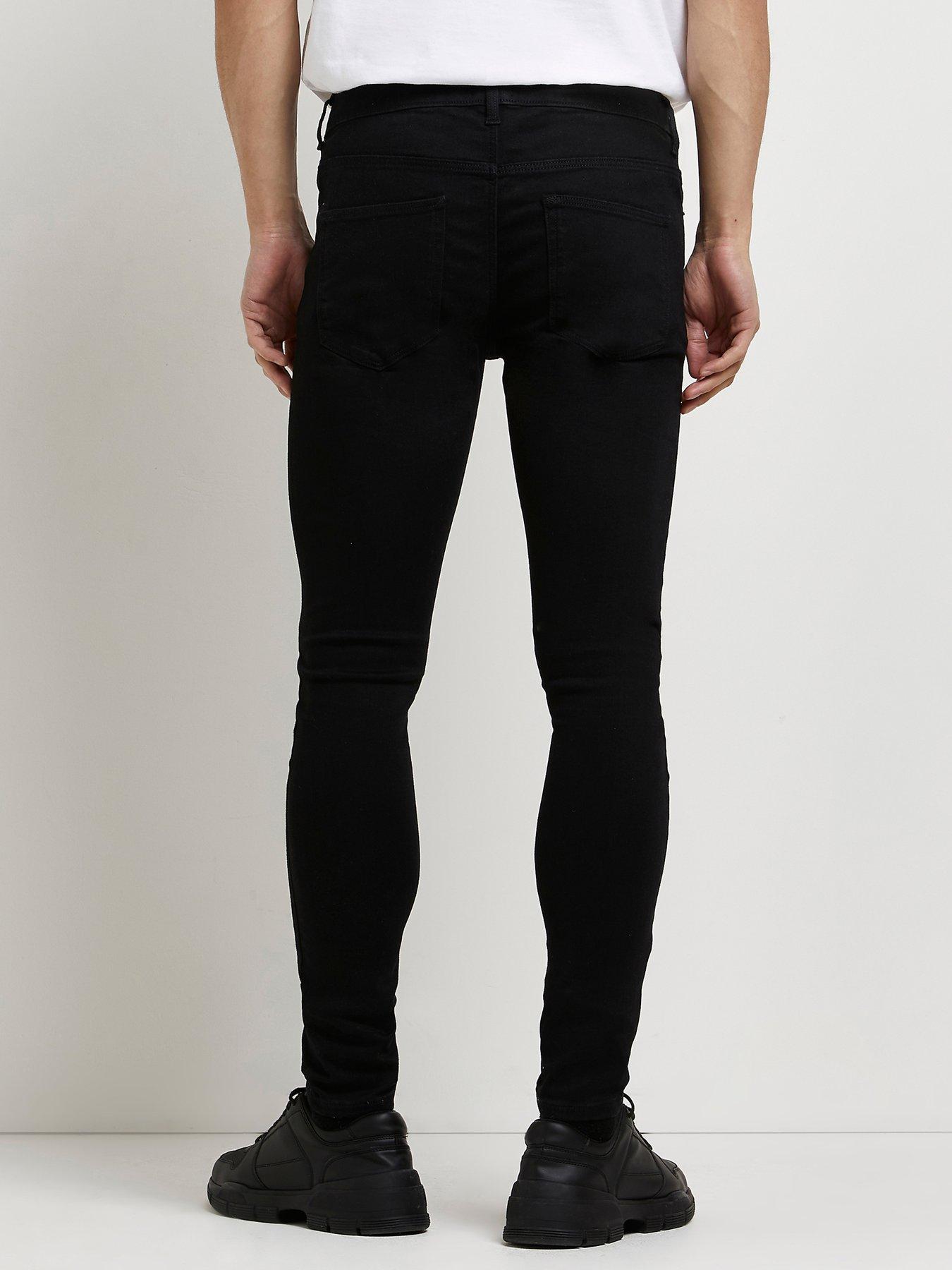  image of river-island-spray-on-crow-skinny-jeans-black
