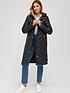  image of v-by-very-faux-leather-padded-coat-with-hood-black