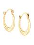  image of love-gold-9ct-yellow-gold-155mm-x-15mm-twist-creole-earrings
