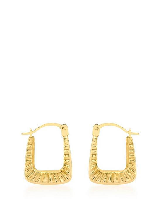 front image of love-gold-9ct-yellow-gold-12mm-x-15mm-ribbed-creole-earrings