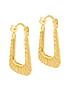  image of love-gold-9ct-yellow-gold-12mm-x-15mm-ribbed-creole-earrings