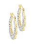  image of love-gold-9ct-yellow-gold-crystalique-18mm-x-21mm-round-creole-earrings