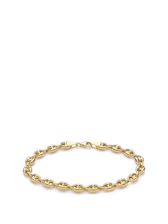 front image of love-gold-9ct-yellow-gold-6mm-rambo-chain-bracelet-19cm75