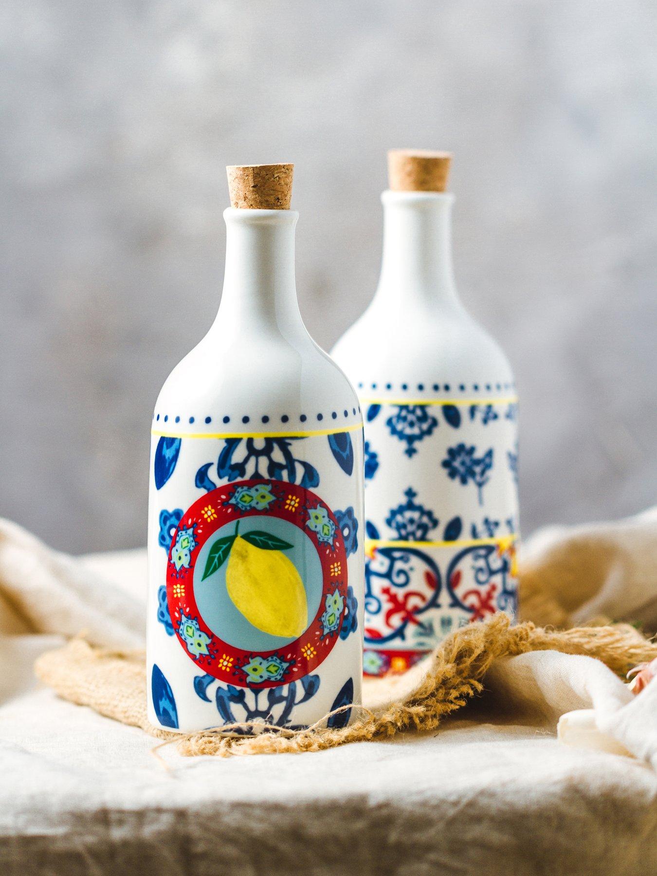 undefined World of Flavours 2-Piece Ceramic Oil and Vinegar Bottle Set