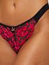  image of ann-summers-knickers-the-hero-thong-blackred