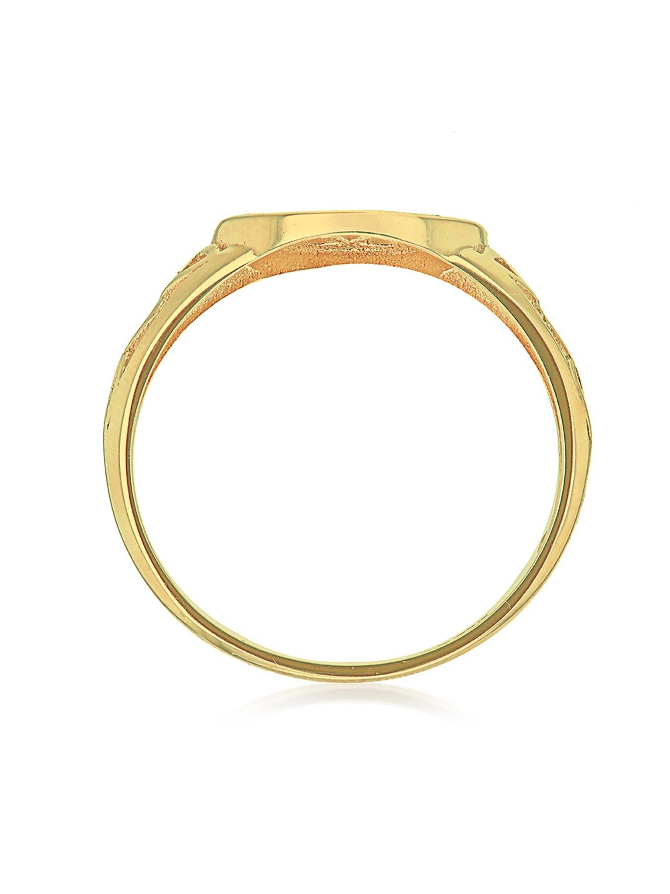 Image 4 of 4 of The Love Collection 9ct Yellow Gold 12mm Round Filigree Ring