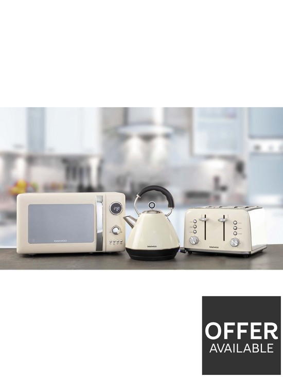 stillFront image of daewoo-kensington-bundle--cream-kettle-4-slice-toaster-microwave