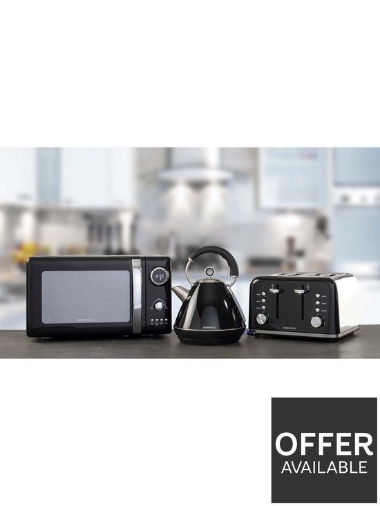 stillFront image of daewoo-kensington-bundle--black-kettle-4-slice-toaster-microwave