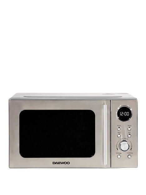 daewoo-20l-silver-700w-microwave-with-grill-kor3000sl
