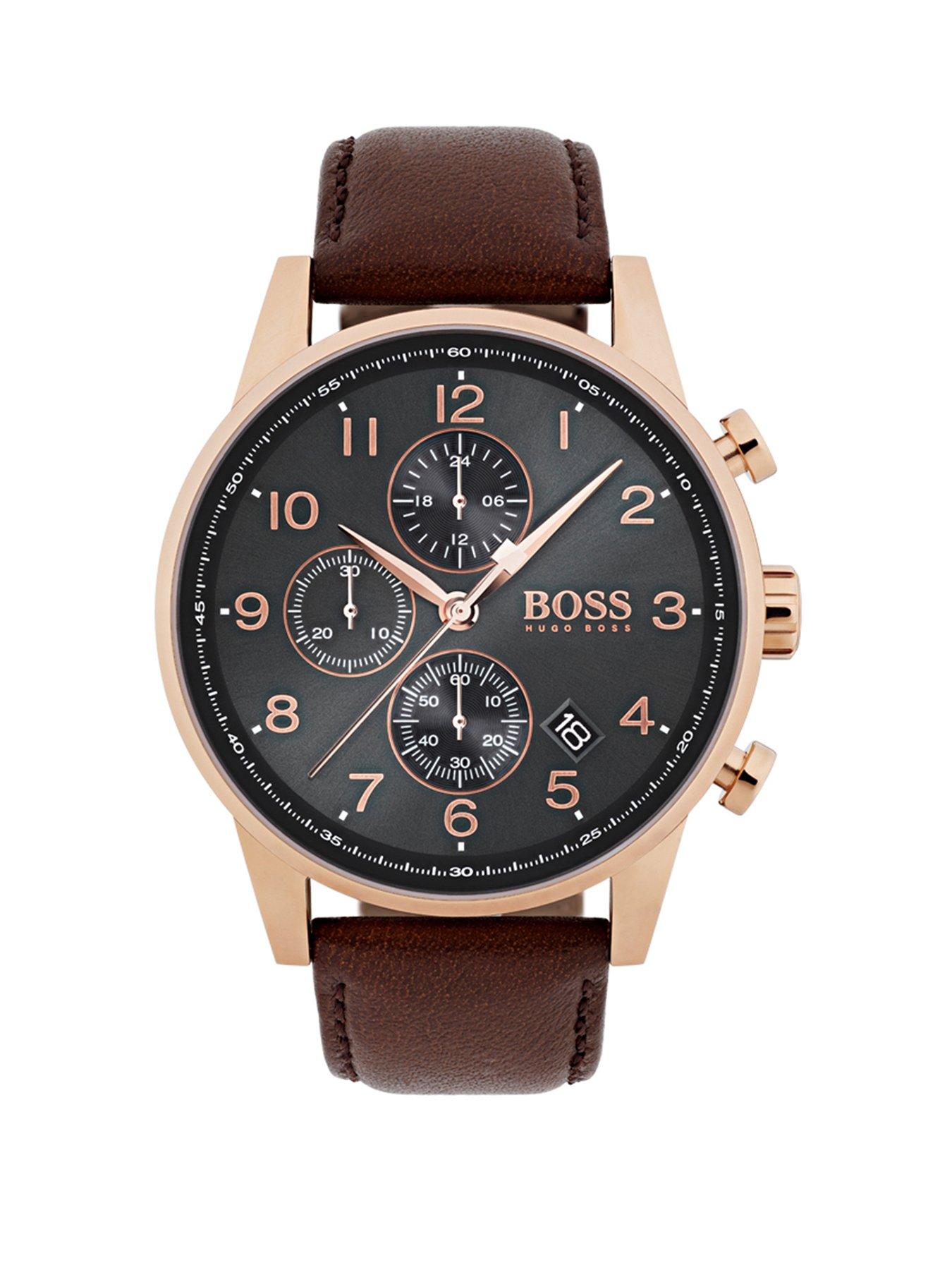 boss watch leather