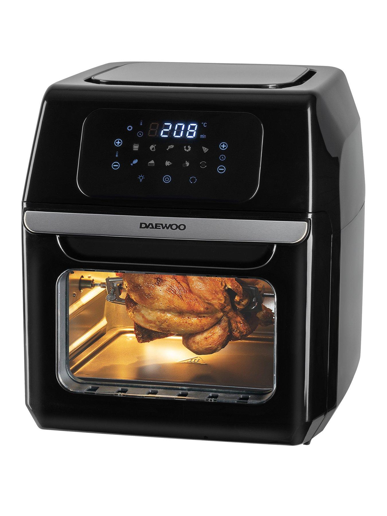 front image of daewoo-12l-digital-rotisserie-air-fryer-oven