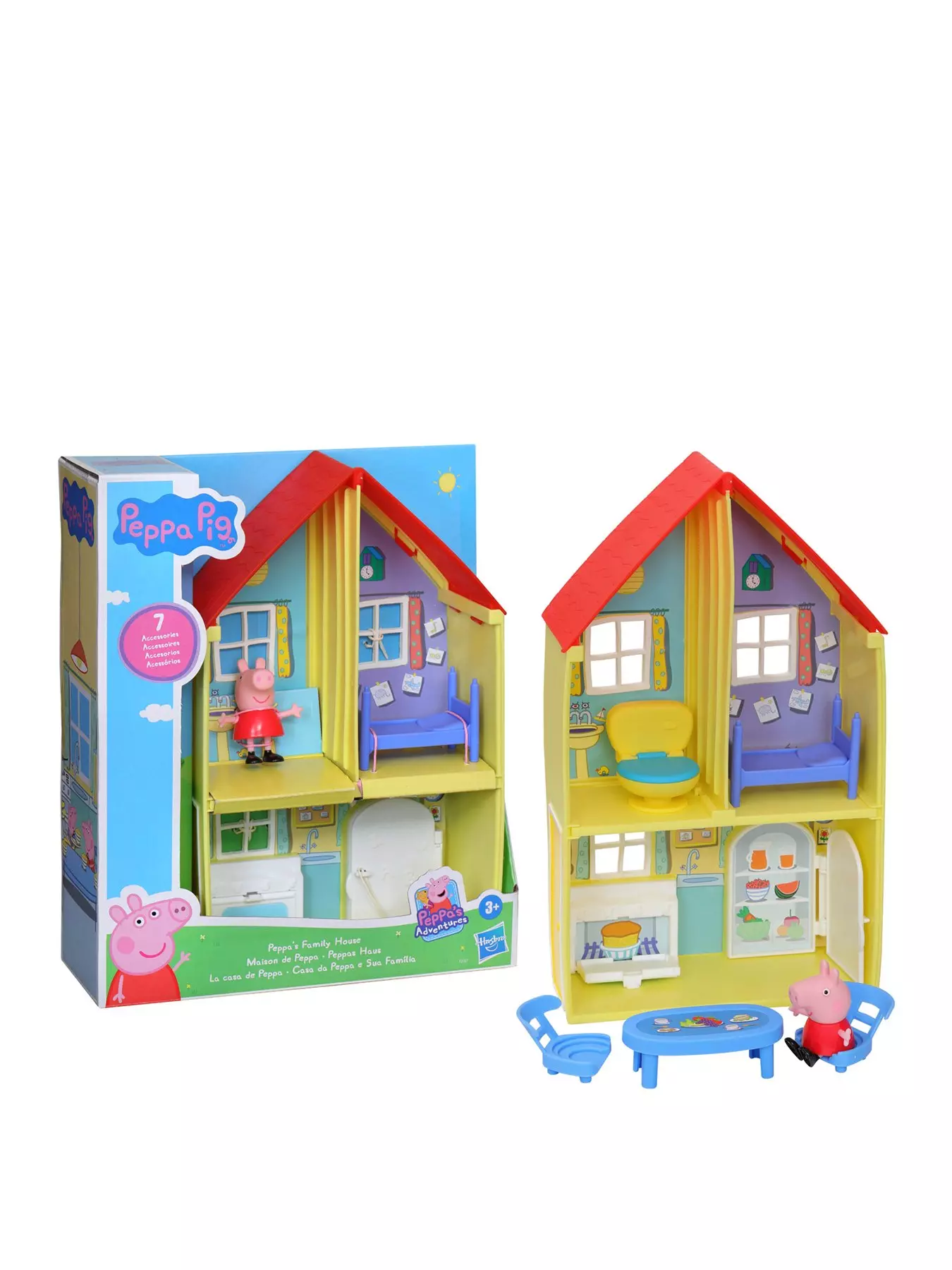  Peppa Pig Peppa's Adventures Grandpa Pig's Cabin Boat Vehicle  Preschool Toy: 1 Figure, Removable Deck, Rolling Wheels, for Ages 3 and Up  : Toys & Games