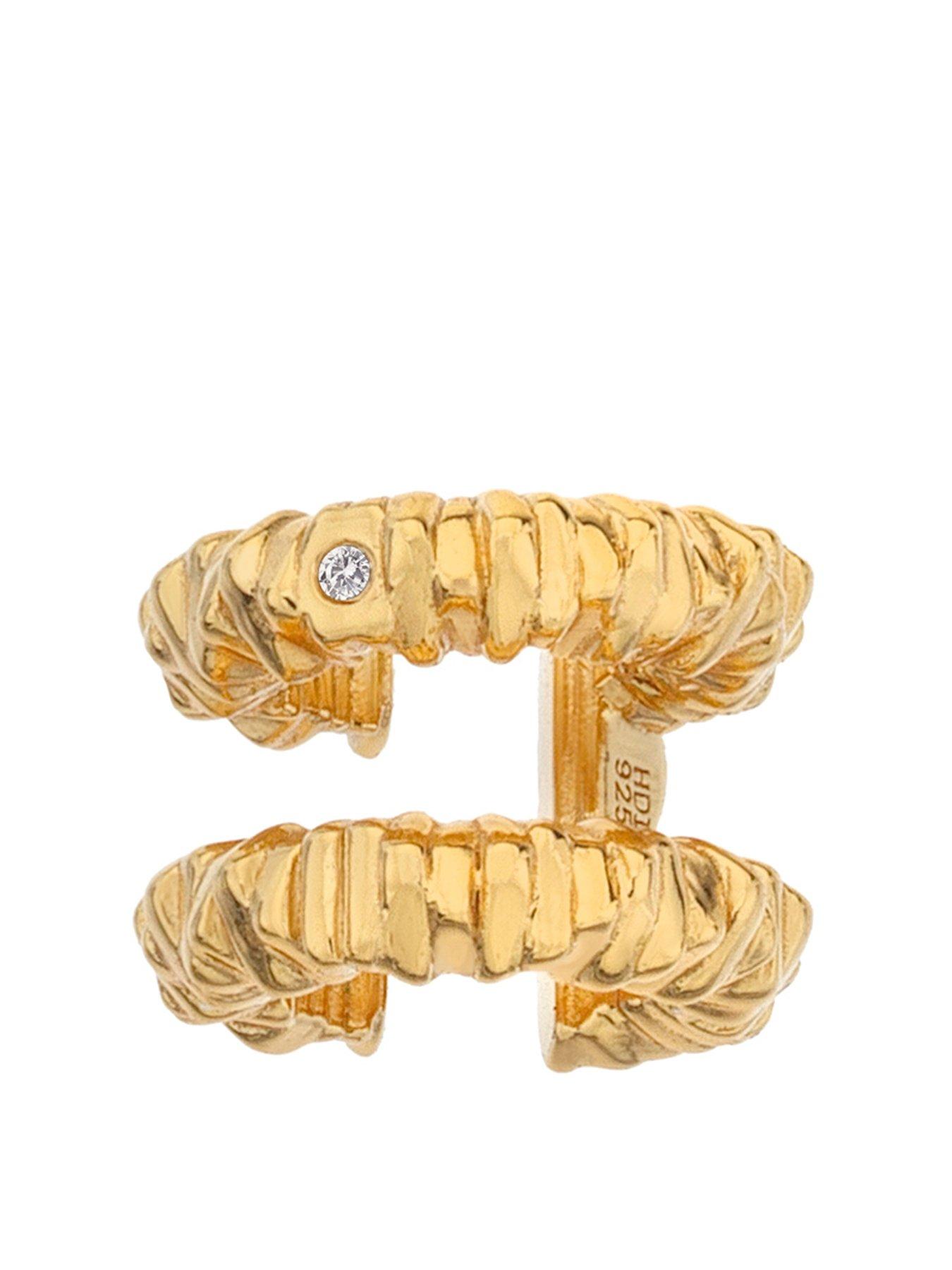  image of hot-diamonds-x-jacnbspjossa-believe-double-ear-cuff