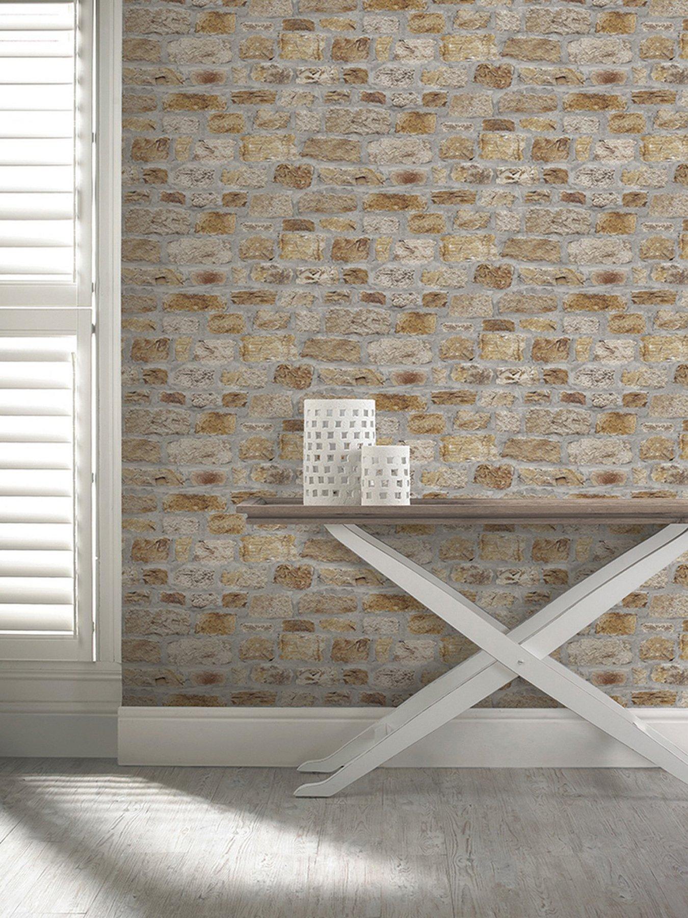 Image 1 of 5 of ARTHOUSE Country Stone Wallpaper