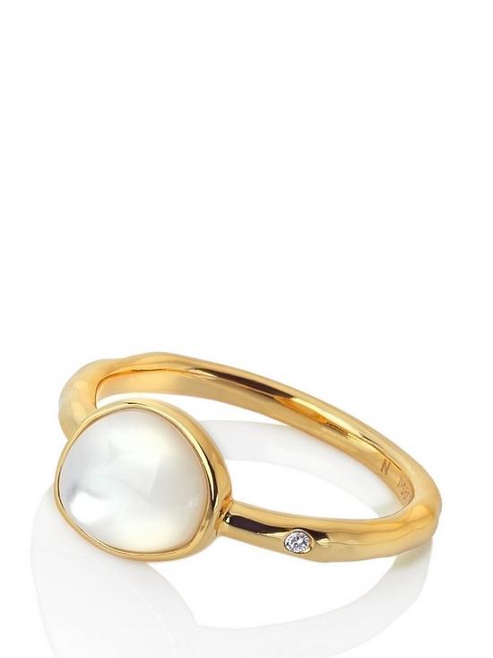 front image of hot-diamonds-x-jac-jossa-calm-mother-of-pearl-ring