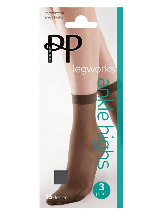 outfit image of pretty-polly-3-pack-15-deniernbsptop-ankle-high-socks-barely-black