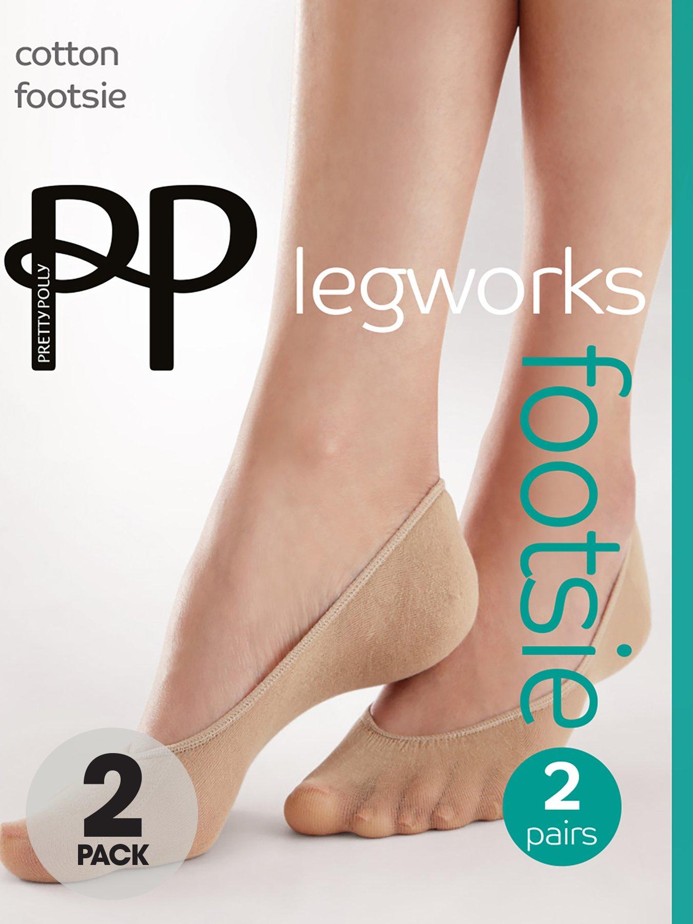 undefined 2 Pack Cotton Footsie - Nude