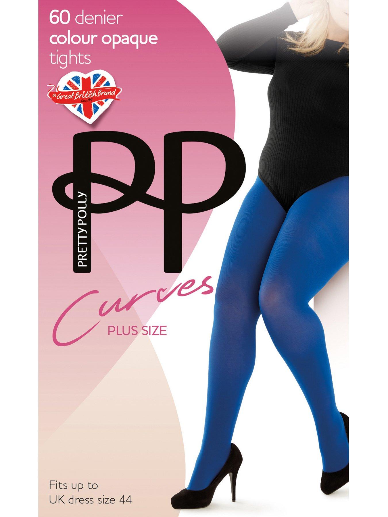 undefined 60 Denier  Plush Opaque Tights - Blue