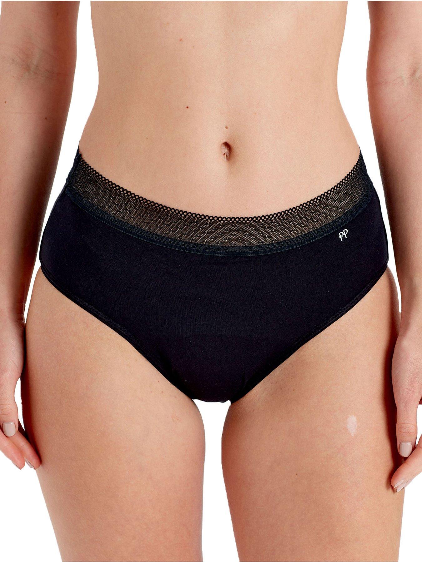 undefined Period Pant Midi Briefs - Black
