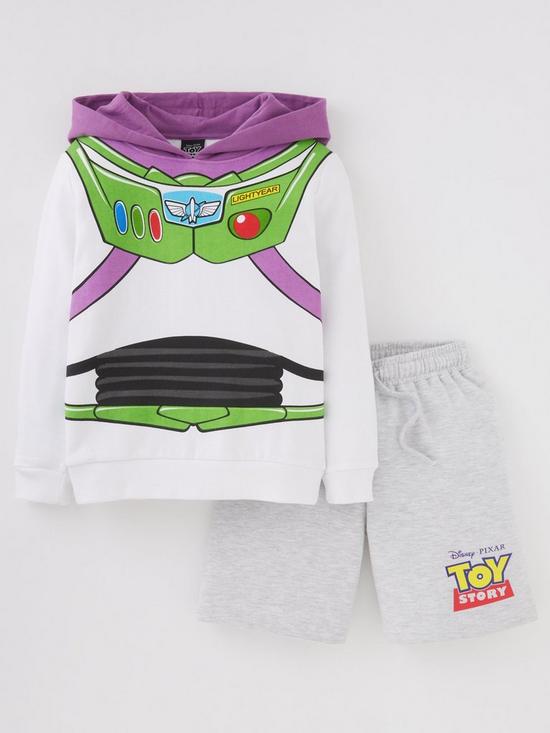 front image of toy-story-boys-toy-story-2-piece-buzz-lightyear-hoodie-and-sweat-short-set-multinbsp
