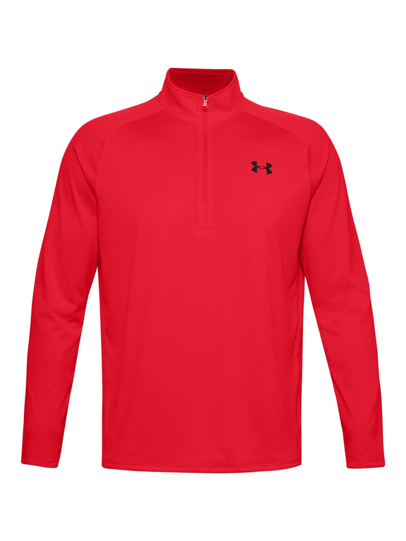 UNDER ARMOUR Training Tech 2.0 1/2 Zip Top - Red/Black