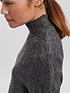  image of vero-moda-high-neck-knitted-dress-grey