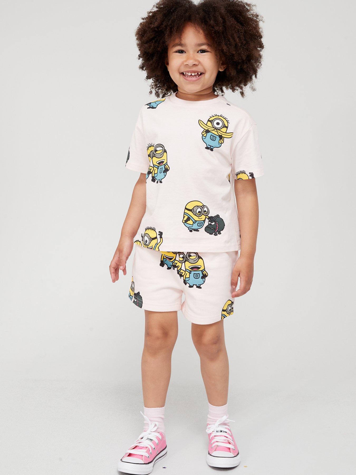 Details about   2-piece Camous Short-sleeve Top and Shorts for Toddler 
