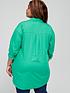  image of v-by-very-curve-long-sleeve-colour-pop-shirt-green
