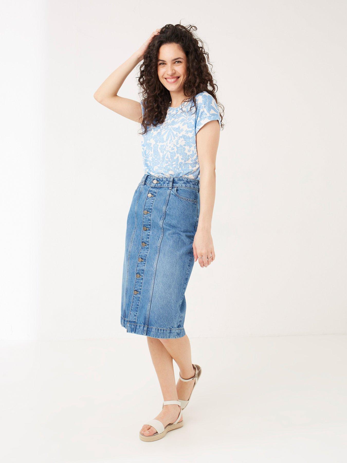 FatFace Ivy Linen Tropical Floral T 