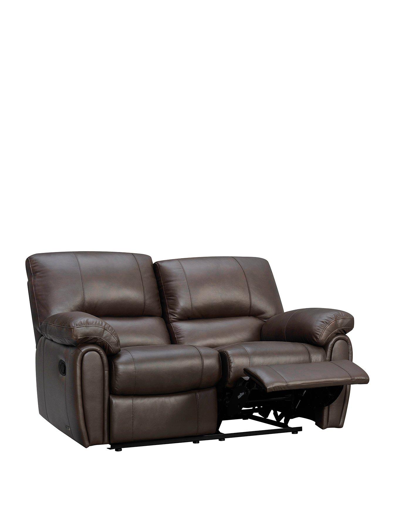 Image 3 of 6 of Very Home Leighton&nbsp;Leather/Faux Leather 2 Seater High Back Recliner Sofa - Brown -&nbsp;FSC&reg; Certified
