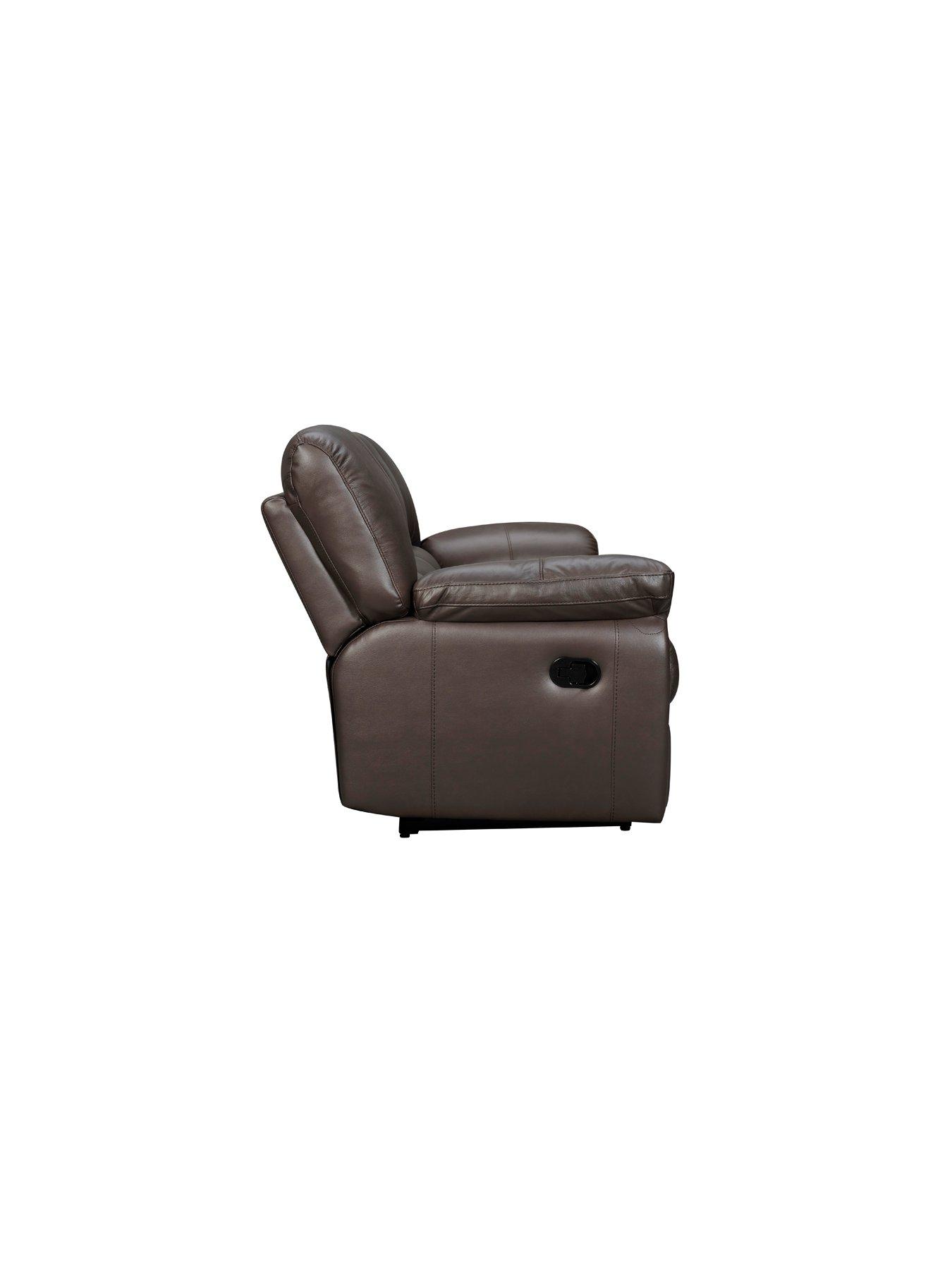 Image 4 of 6 of Very Home Leighton&nbsp;Leather/Faux Leather 2 Seater High Back Recliner Sofa - Brown -&nbsp;FSC&reg; Certified