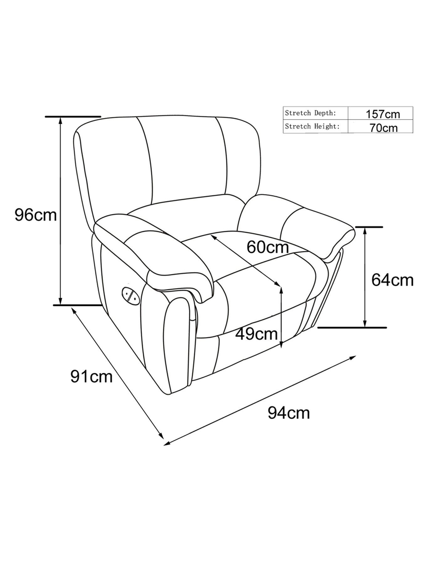 Image 6 of 6 of Leighton Real&nbsp;Leather/Faux Leather High Back Recliner Armchair - Brown&nbsp;- FSC&reg; Certified