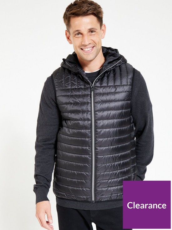 front image of everyday-lightweight-padded-gilet-black